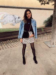 falda estampado serpiente zara